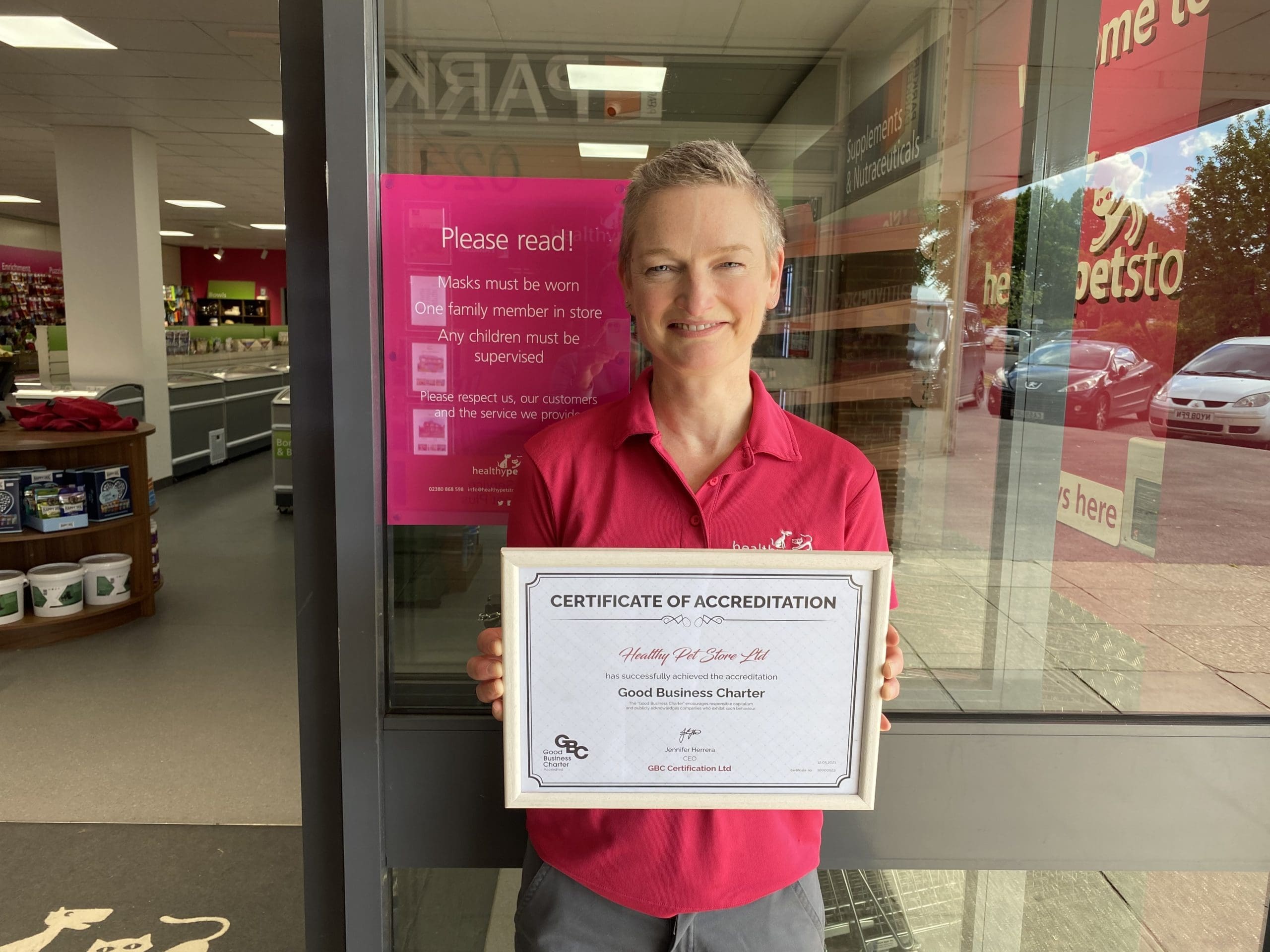 Totton pet store accredited with Good Business Charter